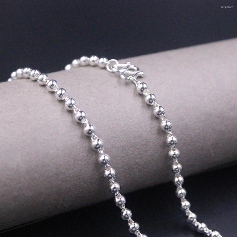 Chains 999 Pure Silver Necklace For Women 3mm Width Beaded Link 18inch Length Real Sweater Chain 8-9g
Chains 999 Pure Silver Necklace For Women 3mm Width Beaded Link 18inch Length Real Sweater Chain 8-9g