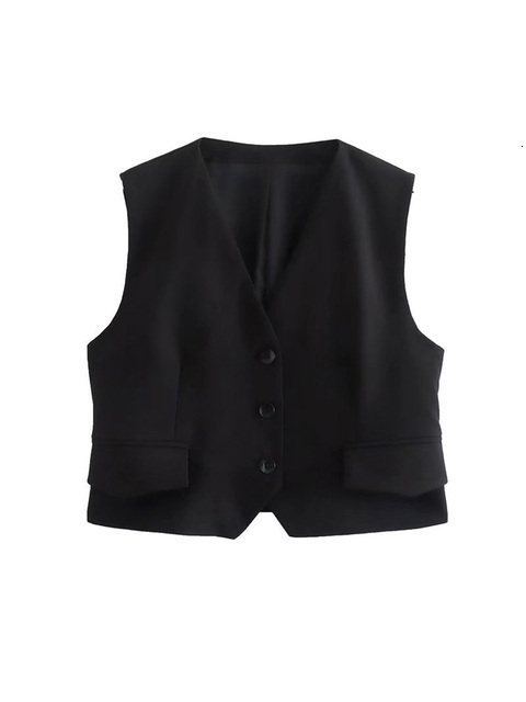 Women's Two Piece Pants TRAF Women Fashion Front Buttons Waistcoat And High Waist Bermuda Shorts Female Two Pieces Sets Mujer 230214