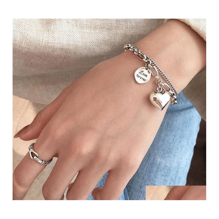 Link Chain 925 Sterling Sier Bracelet Female S Niche Design Highend Doublelayer Exquisite Student Girlfriends Heartshaped Pendant D Dh3Tp
Link Chain 925 Sterling Sier Bracelet Female S Niche Design Highend Doublelayer Exquisite Student Girlfriends Heartshaped Pendant D Dh3Tp