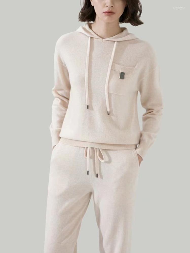 Women' Two Piece Pants Autumn Women Fashion Casual Sports Suit 2 Colors Ladies Long Sleeve Drawstring Hooded Tops And High Waist Pockets, Beige
Women' Two Piece Pants Autumn Women Fashion Casual Sports Suit 2 Colors Ladies Long Sleeve Drawstring Hooded Tops And High Waist Pockets, Beige