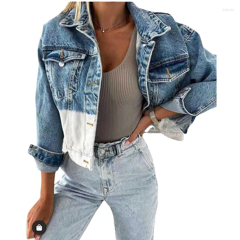 Women' Jackets Cacocala 2023 Spring Autumn Fashion Water Washing Denim Women Jacket Gradient Relaxed Female, 01
Women' Jackets Cacocala 2023 Spring Autumn Fashion Water Washing Denim Women Jacket Gradient Relaxed Female, 01