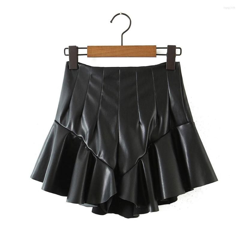 Women's Shorts 2023 Summer Women's Clothing Design Sense Personality Pleated PU Leathers Slim Bag Hip High Waist Hakamas, Black
Women's Shorts 2023 Summer Women's Clothing Design Sense Personality Pleated PU Leathers Slim Bag Hip High Waist Hakamas, Black