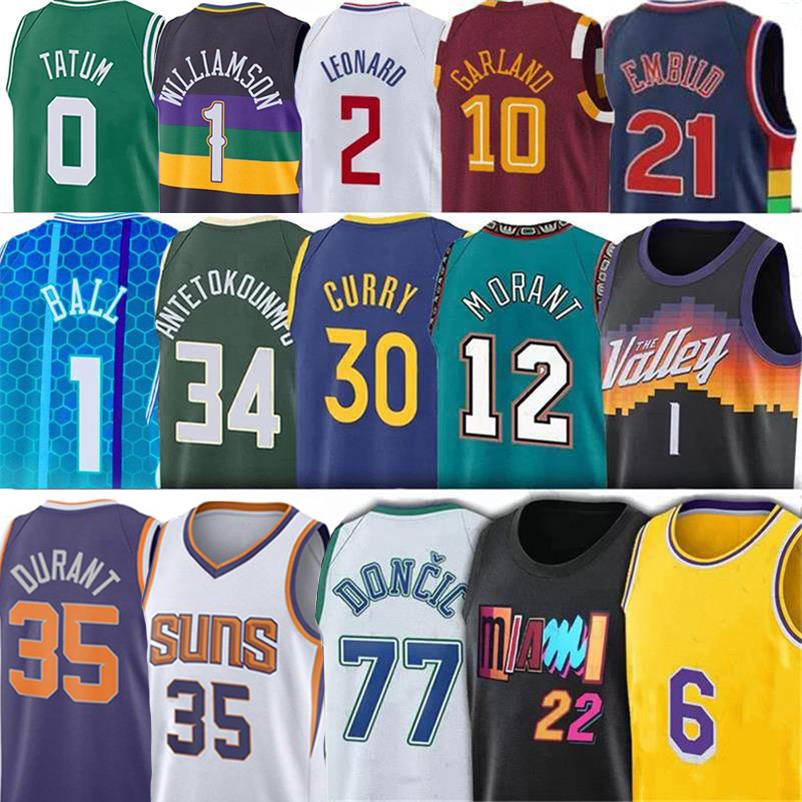 

Durant 35 Kevin James Harden Basketball Jerseys Jimmy Butler Jerseys Luka Embiid Garland Ja Booker Morant Stephen 30 Curry LaMelo Ball 75th anniversary Jersey, Colour 4