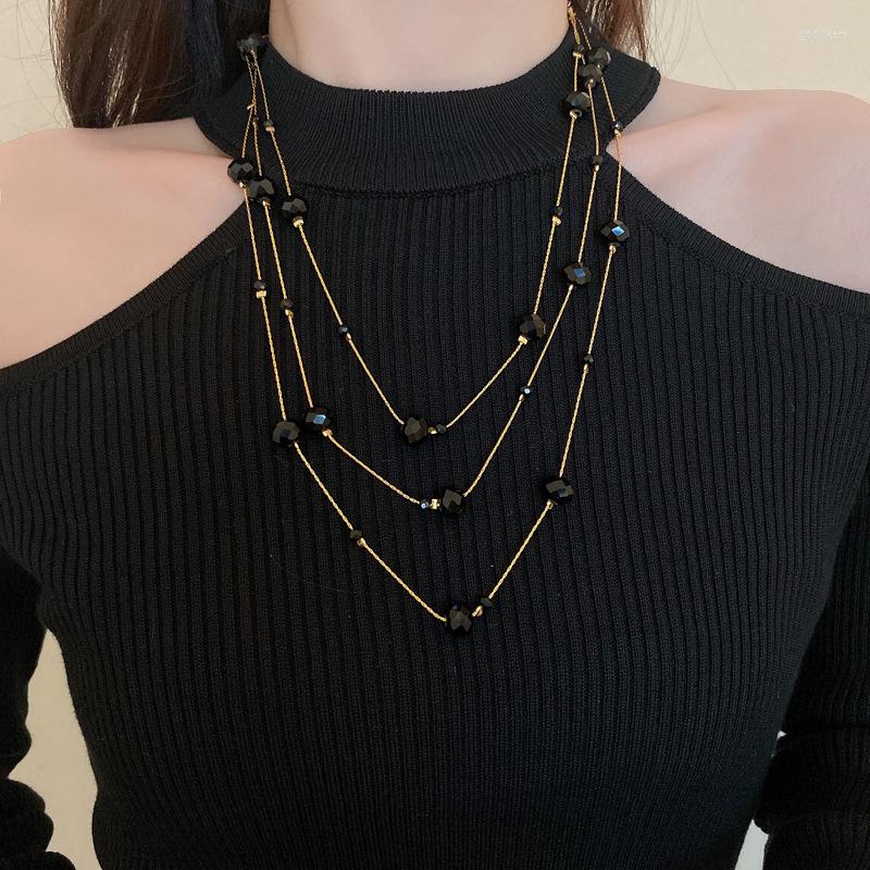 Choker European And American Long Crystal Multi-layer Necklace Design Collarbone Chain Sweater Necklaces Female Jewelry
Choker European And American Long Crystal Multi-layer Necklace Design Collarbone Chain Sweater Necklaces Female Jewelry