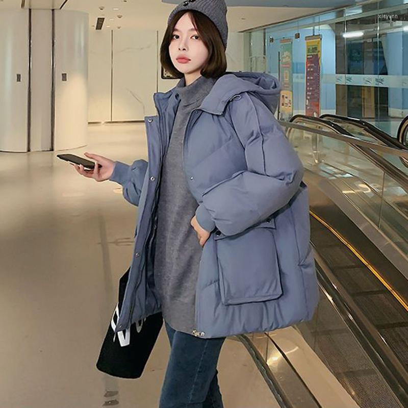 Women' Trench Coats Student Women Thickened Quilted Jacket Autumn Winter Warm Down Cotton Coat Female Korean Loose Casual Hooded Parka, Black 
Women' Trench Coats Student Women Thickened Quilted Jacket Autumn Winter Warm Down Cotton Coat Female Korean Loose Casual Hooded Parka, Black