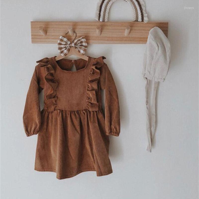 Girl Dresses 1-8 Yrs Kids For Girls Clothing Warm Corduroy Long Sleeve Toddler Dress Ruffles Lace Children Costumes Xmas Clothes, Brown
Girl Dresses 1-8 Yrs Kids For Girls Clothing Warm Corduroy Long Sleeve Toddler Dress Ruffles Lace Children Costumes Xmas Clothes, Brown
