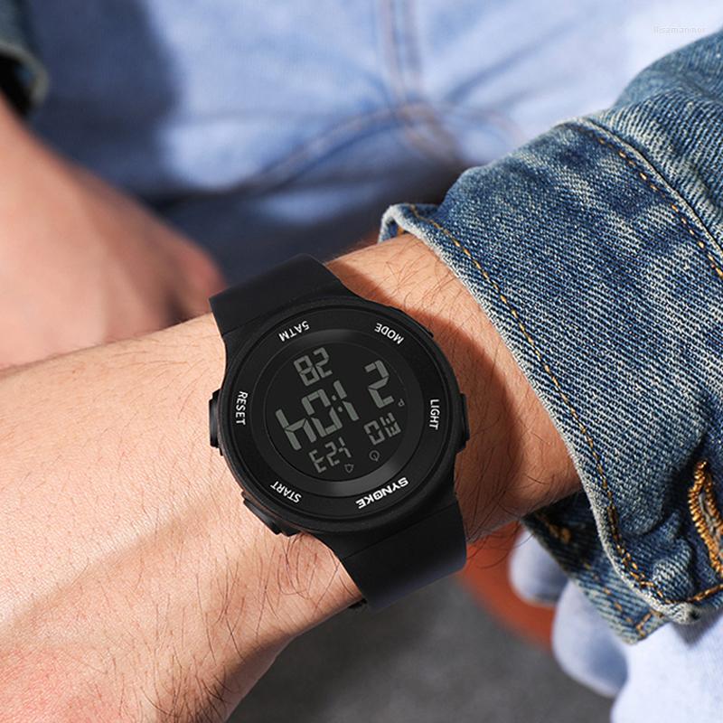 Wristwatches SYNOKE Men Sports Watch Fashion Waterproof LED Display Date Week Electronic Clock Women Digital Watches Relogio Masculino, Black watch
Wristwatches SYNOKE Men Sports Watch Fashion Waterproof LED Display Date Week Electronic Clock Women Digital Watches Relogio Masculino, Black watch