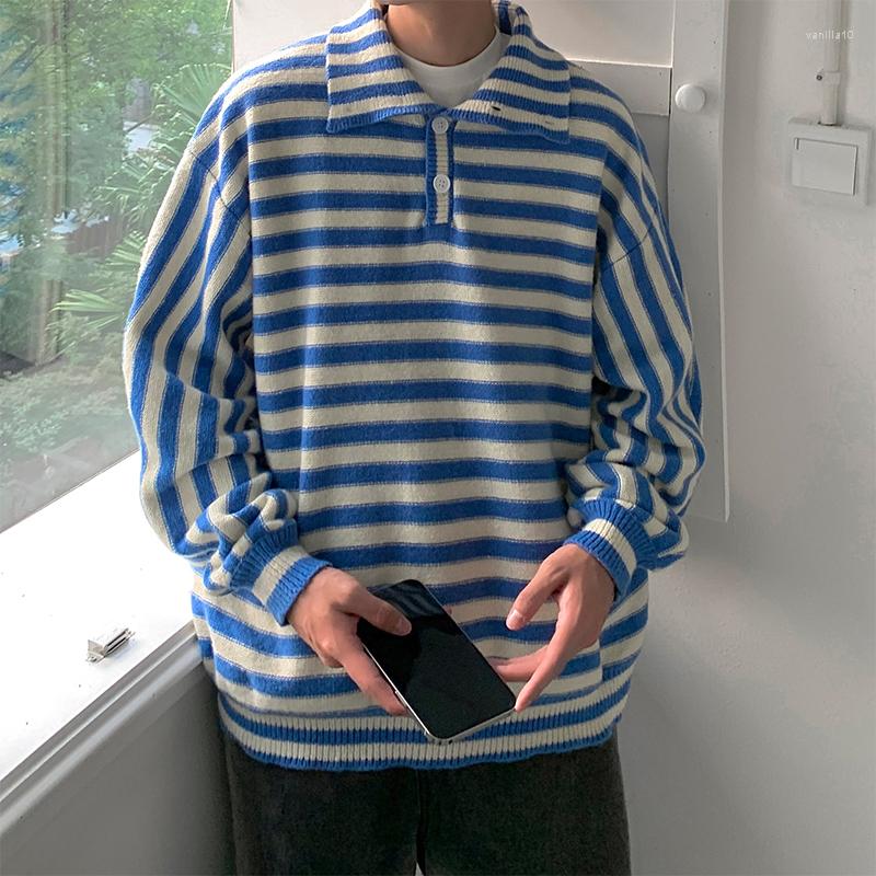 Men's Sweaters M-3XL Oversized Mens Turn Down Collar Jumper Knit Pullover Streetwear Loose Fit Striped Sweater Knitwear Winter Tops XXXL, Blue striped knitter
Men's Sweaters M-3XL Oversized Mens Turn Down Collar Jumper Knit Pullover Streetwear Loose Fit Striped Sweater Knitwear Winter Tops XXXL, Blue striped knitter