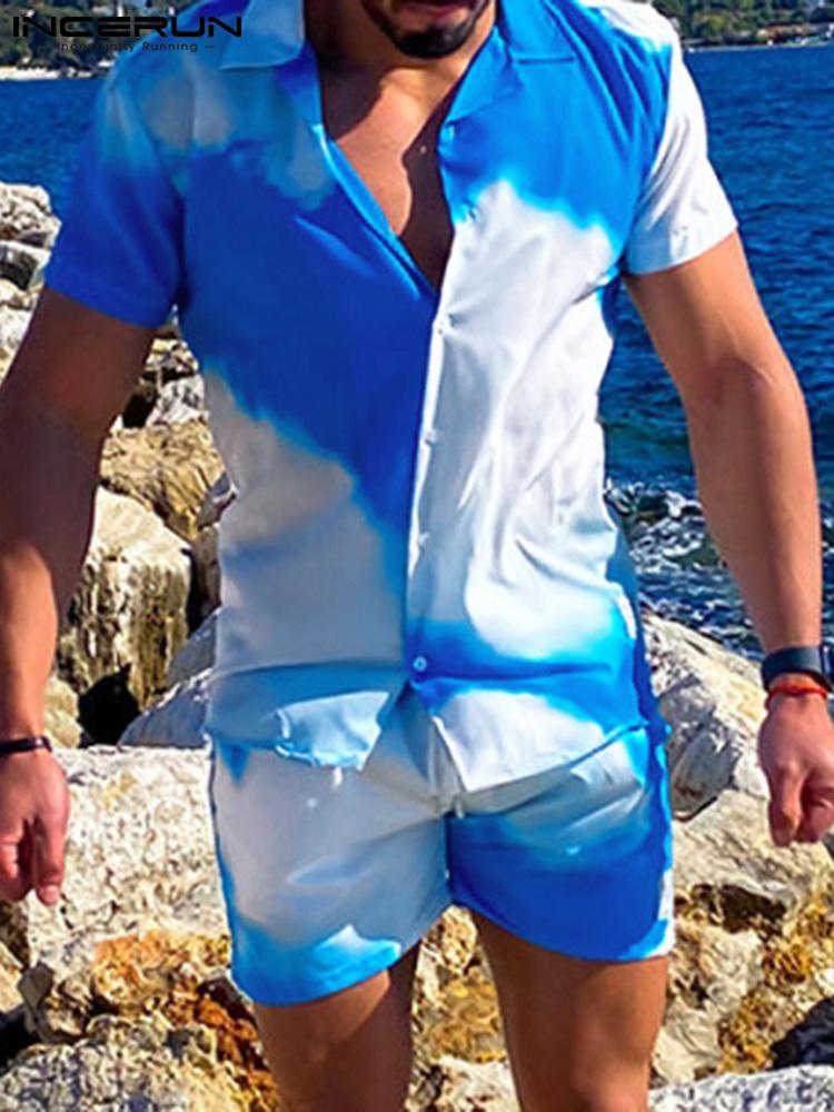 Men' Tracksuits Men Sets Tie Dye Streetwear 2023 Lapel Short Sleeve Shirt & Shorts 2PCS Vacation Fashion Casual Hawaiain Suits 5XL 7Men, Blue
Men' Tracksuits Men Sets Tie Dye Streetwear 2023 Lapel Short Sleeve Shirt & Shorts 2PCS Vacation Fashion Casual Hawaiain Suits 5XL 7Men, Blue