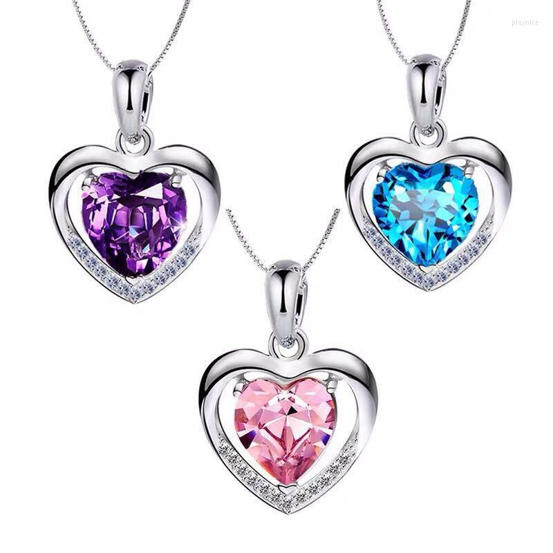 Pendant Necklaces Eternal Love - Every Day Is Valentine's Fashion Romance Silver Color Heart-shaped Blue Crystal Heart Pendants
Pendant Necklaces Eternal Love - Every Day Is Valentine's Fashion Romance Silver Color Heart-shaped Blue Crystal Heart Pendants