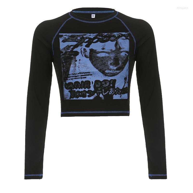 Women' T Shirts Y2K Grunge 2000S Crop Top Women Spring Autumn Vintage Clothes Punk Goth Portrait Printing Long Sleeve Bottoming T-shirt, Black
Women' T Shirts Y2K Grunge 2000S Crop Top Women Spring Autumn Vintage Clothes Punk Goth Portrait Printing Long Sleeve Bottoming T-shirt, Black