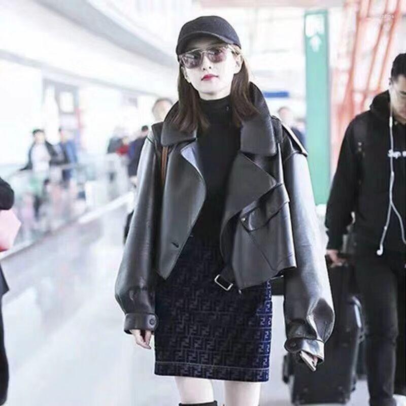 Women' Leather Women' Jacket Short Loose And Versatile Fashion Handsome Motorcycle Pu Streetwear Black Punk Outerwear
Women' Leather Women' Jacket Short Loose And Versatile Fashion Handsome Motorcycle Pu Streetwear Black Punk Outerwear