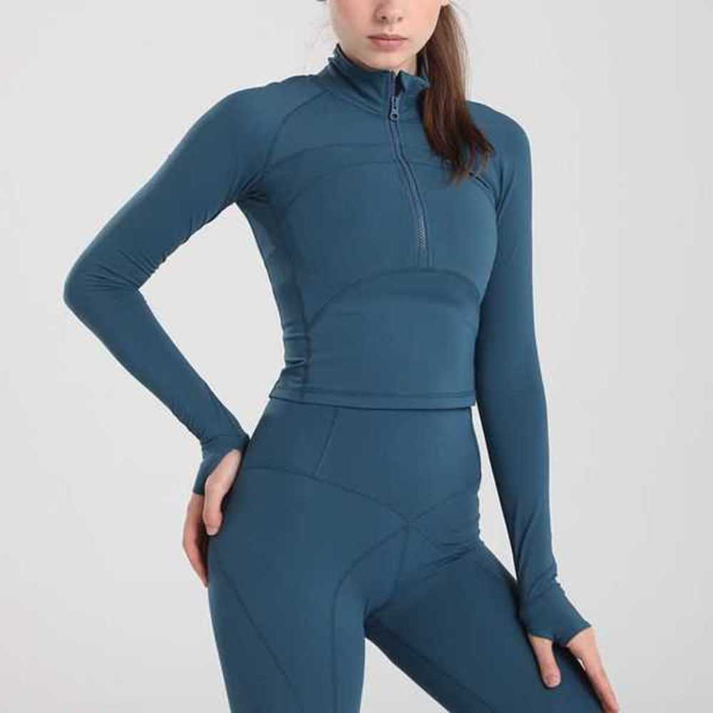 Active Sets Woa Suit Elastic Comfortable Fitness Outdoor Half Zipper Fast Dry Tight Long Sleeve Jacket Autumn and 48gxg, Blue
Active Sets Woa Suit Elastic Comfortable Fitness Outdoor Half Zipper Fast Dry Tight Long Sleeve Jacket Autumn and 48gxg, Blue