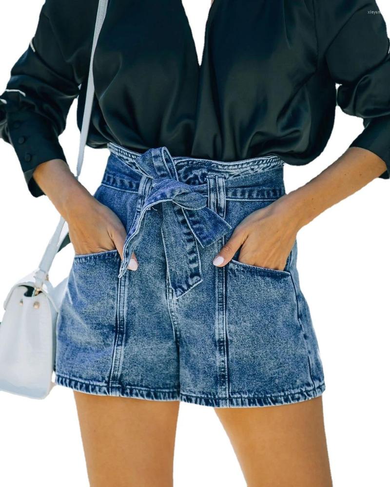 Women's Shorts Est High Waist All-match Denim Women's Spring And Summer Casual With Belt Ropa Para Mujer Jean Women, Blue
Women's Shorts Est High Waist All-match Denim Women's Spring And Summer Casual With Belt Ropa Para Mujer Jean Women, Blue