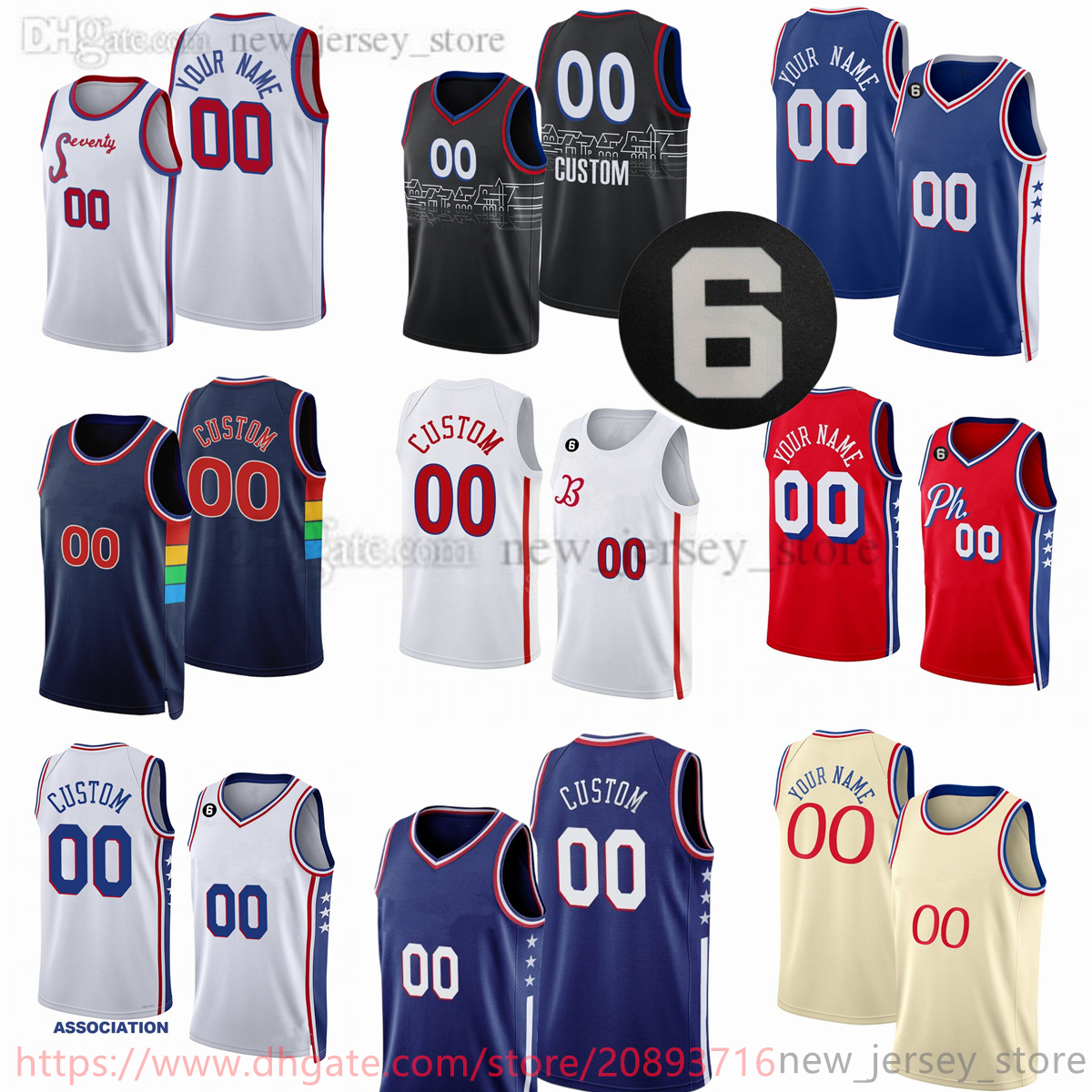 Custom 2022-23 New Season Printed Basketball Jerseys 6 patch Navy White Blue Grey Jersey.Message Any number and name on order, Printed (with team logo)
Custom 2022-23 New Season Printed Basketball Jerseys 6 patch Navy White Blue Grey Jersey.Message Any number and name on order, Printed (with team logo)
