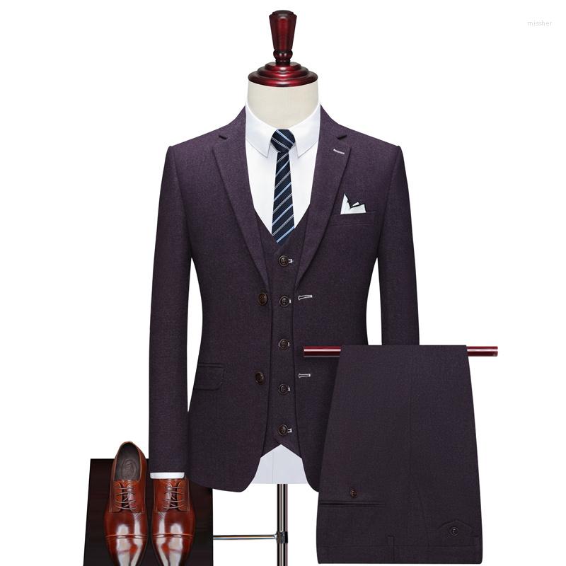 Men's Suits High Quality (Blazer Vest Trousers) Men's British Style Casual Simple Elegant Fashion Business Slim Formal 3-piece Suit, Black
Men's Suits High Quality (Blazer Vest Trousers) Men's British Style Casual Simple Elegant Fashion Business Slim Formal 3-piece Suit, Black