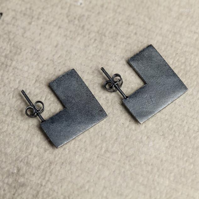 Stud Earrings Cool Creative Antique Black 925 Sterling Silver Geometric Ear Piercing Men Women Punk Hip Hop Jewelry
Stud Earrings Cool Creative Antique Black 925 Sterling Silver Geometric Ear Piercing Men Women Punk Hip Hop Jewelry