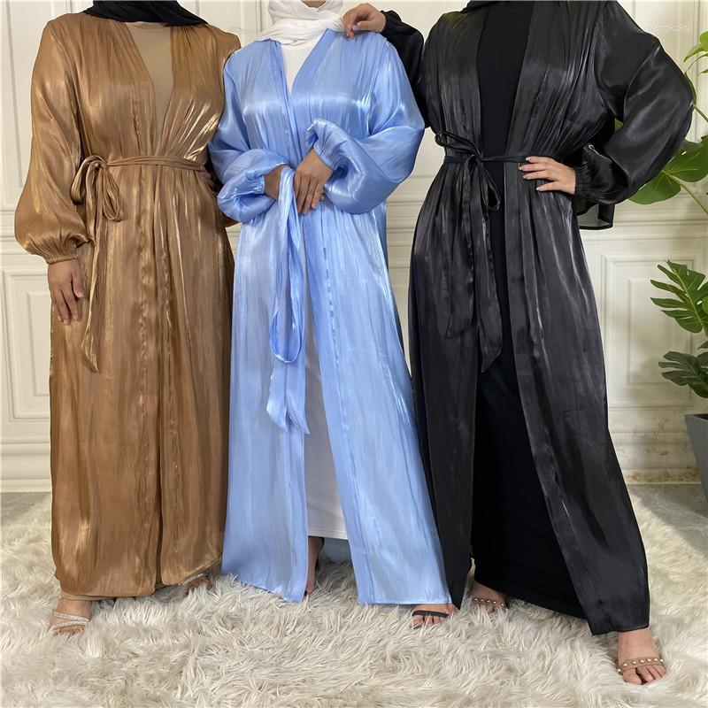Ethnic Clothing Dubai Open Abaya Arab Turkey Islamic Muslim Shiny Silk Lace Up Maxi Dress For Women Robe Longue Femme Musulmane Kaftan Y3283
Ethnic Clothing Dubai Open Abaya Arab Turkey Islamic Muslim Shiny Silk Lace Up Maxi Dress For Women Robe Longue Femme Musulmane Kaftan Y3283
