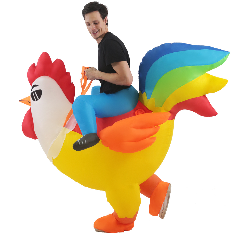 Theme Costume Adult Kids Rooster Flamingo Cosplay Inflatable Costume Animal Anime Dress Suits Carnival Halloween Party Costumes for Man Woman 230214