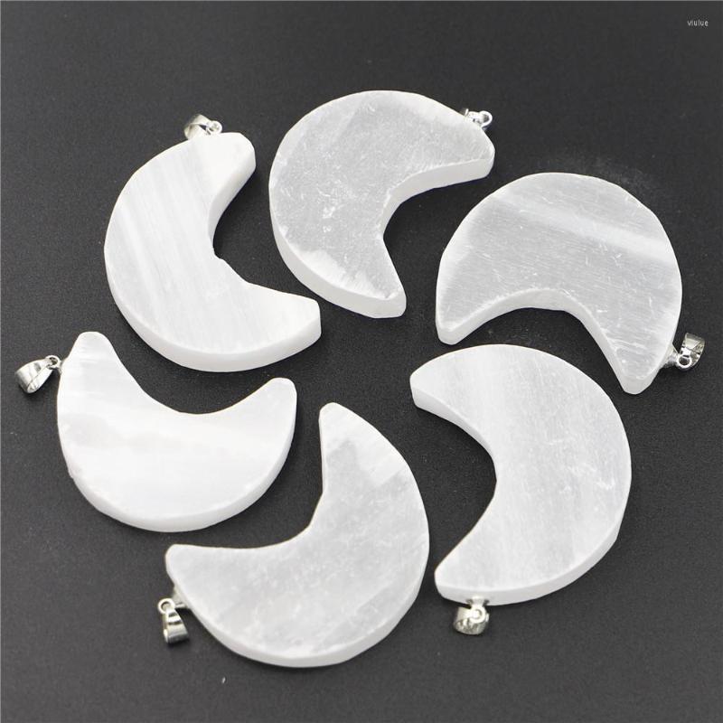 Pendant Necklaces Natural Stone Selenite Plaster Pendants Crescent Moon Rock Mineral Specimen Jewelry Reiki Healing Energy Charms 8PCS M1112
Pendant Necklaces Natural Stone Selenite Plaster Pendants Crescent Moon Rock Mineral Specimen Jewelry Reiki Healing Energy Charms 8PCS M1112