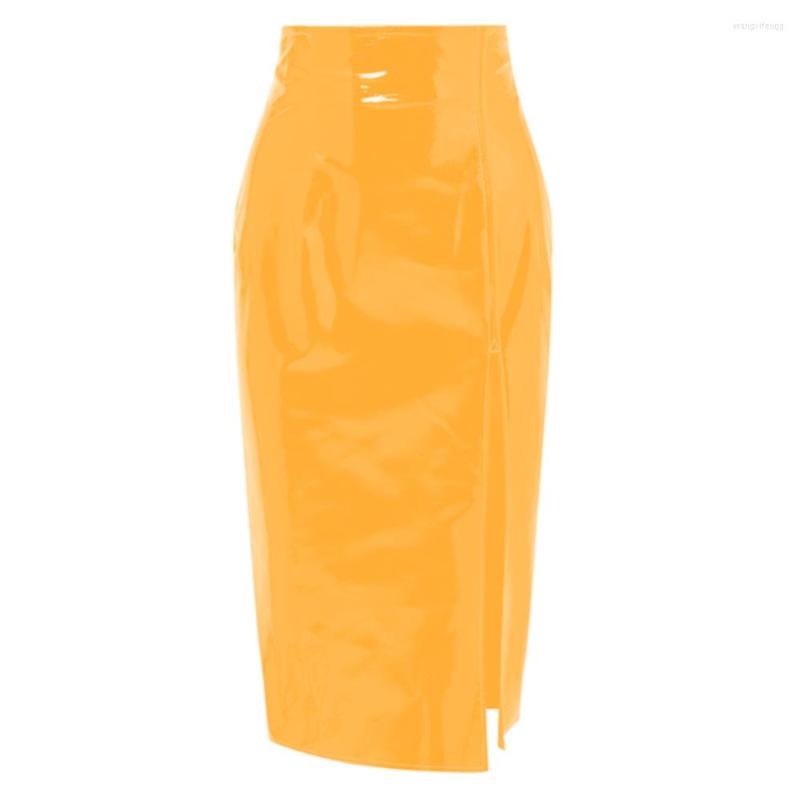 Skirts PVC Leather Midi Skirt Women' High Waist Knee Length Sexy Solid Split Stree Elegant Office Faux Latex, Green
Skirts PVC Leather Midi Skirt Women' High Waist Knee Length Sexy Solid Split Stree Elegant Office Faux Latex, Green