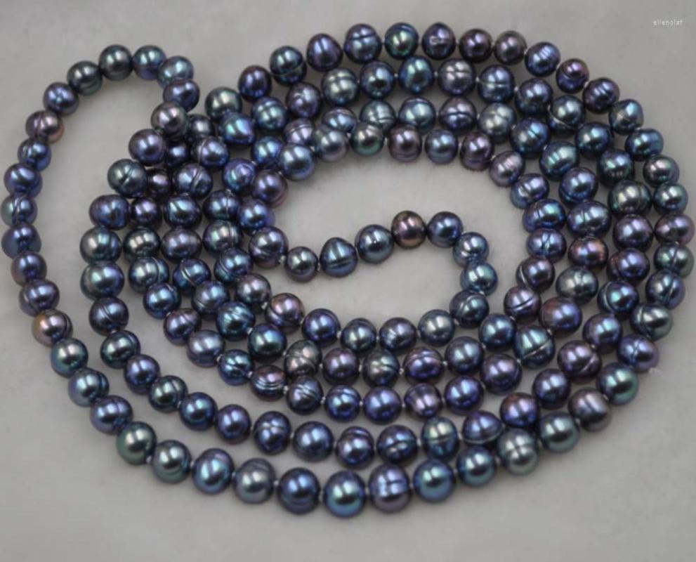 Chains 2023 Wholesales 120cm Long 7mm Peacock Blue Red Black Cultured Pearl Necklace
Chains 2023 Wholesales 120cm Long 7mm Peacock Blue Red Black Cultured Pearl Necklace