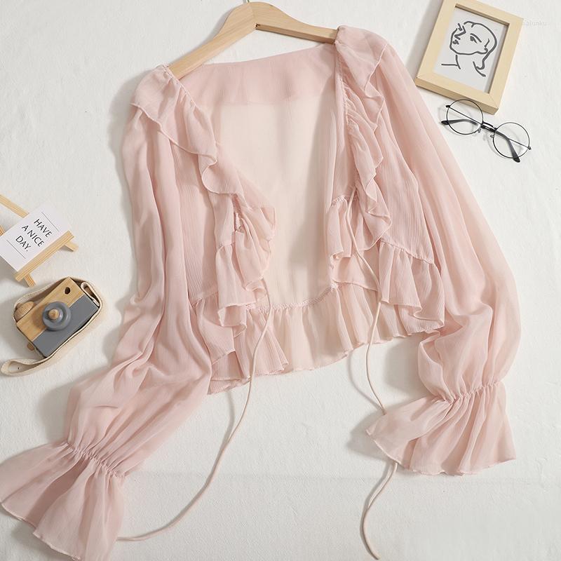 Women's Blouses Long Sleeve White Black Shrugs For Bolero Women Formal Party Dress Capa Summer Dresses Jacket Elegant Wraps Ruffle Shawl, Pink
Women's Blouses Long Sleeve White Black Shrugs For Bolero Women Formal Party Dress Capa Summer Dresses Jacket Elegant Wraps Ruffle Shawl, Pink