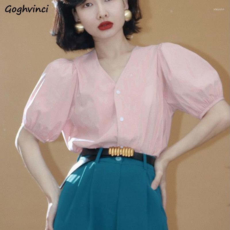 Women' Blouses Shirts Women Summer Puff Sleeve V-neck Elegant Females Retro Loose Pure Camisas Mujer Tops Stylish Holiday Sweet Cute Simple, Pink
Women' Blouses Shirts Women Summer Puff Sleeve V-neck Elegant Females Retro Loose Pure Camisas Mujer Tops Stylish Holiday Sweet Cute Simple, Pink