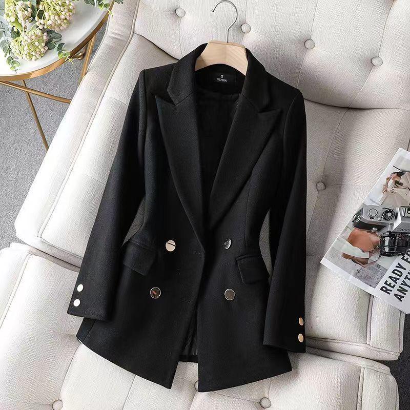 Women's Suits Women Slim Cardigan Jacket Solid Open Front Pockets Formal Suit Long Sleeve Coat Elegant Temperament Jackets Female Q145, Black
Women's Suits Women Slim Cardigan Jacket Solid Open Front Pockets Formal Suit Long Sleeve Coat Elegant Temperament Jackets Female Q145, Black