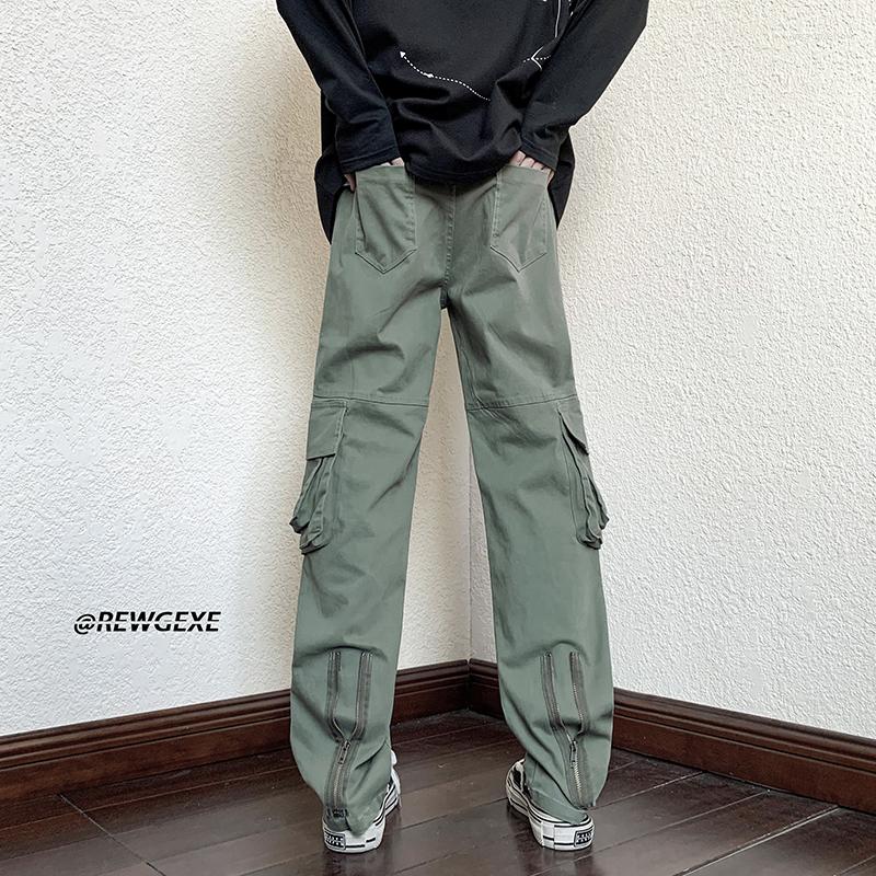 Men's Pants High Street Straight Army Green Multiple Pockets Cargo Elastic Slim Fitting Overalls Foot Zipper Casual Baggy Trousers, Black
Men's Pants High Street Straight Army Green Multiple Pockets Cargo Elastic Slim Fitting Overalls Foot Zipper Casual Baggy Trousers, Black