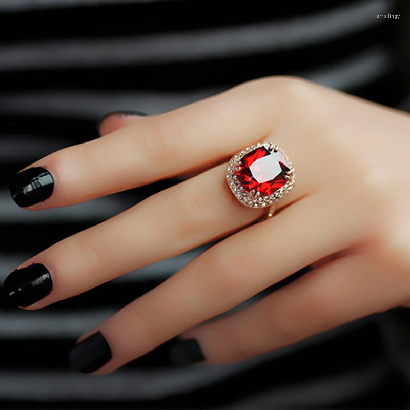 Wedding Rings MOONROCY Crystal Rose Gold Color Red Ring Party Jewelry For Women Female Gift Drop Wholesale
Wedding Rings MOONROCY Crystal Rose Gold Color Red Ring Party Jewelry For Women Female Gift Drop Wholesale