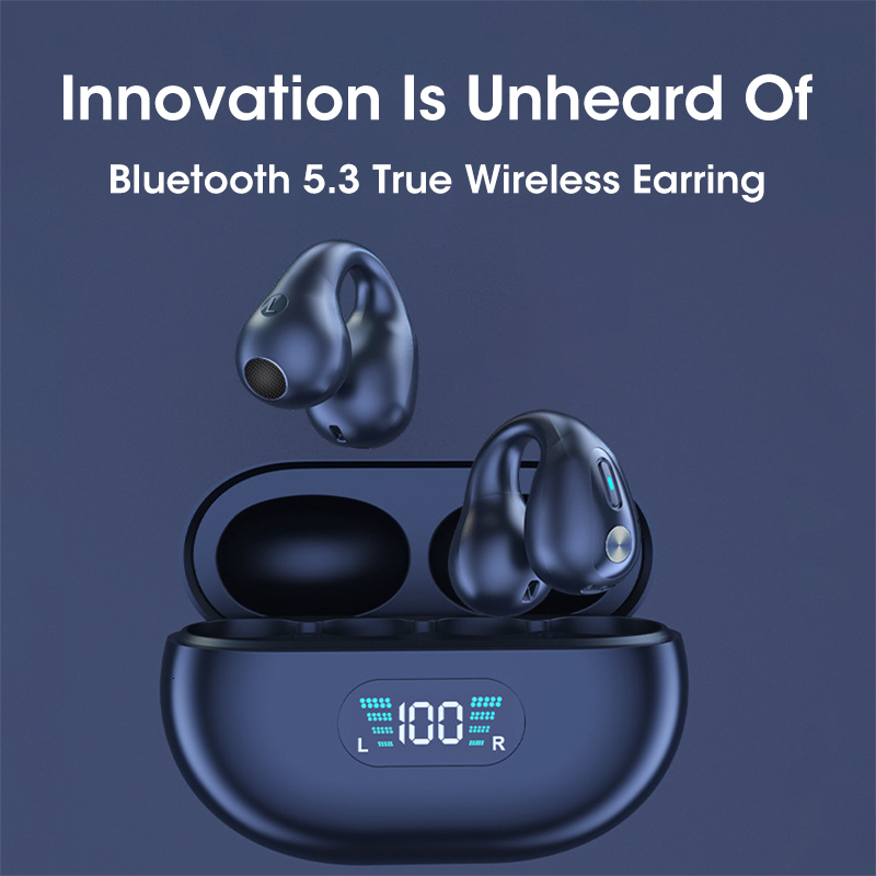 Cell Phone Earphones TWS for Ambie Sound Earcuffs Ear Bone Conduction Earring Wireless Bluetooth Sport Headphones Earbuds Phones 230214
