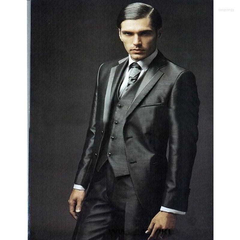 Men's Suits Dark Grey Design Men Groom Tuxedos Two Buttons 3 Piece Man Wedding Dress Evening Clothing Brand Suit Jacket Pants Vest, Blue
Men's Suits Dark Grey Design Men Groom Tuxedos Two Buttons 3 Piece Man Wedding Dress Evening Clothing Brand Suit Jacket Pants Vest, Blue