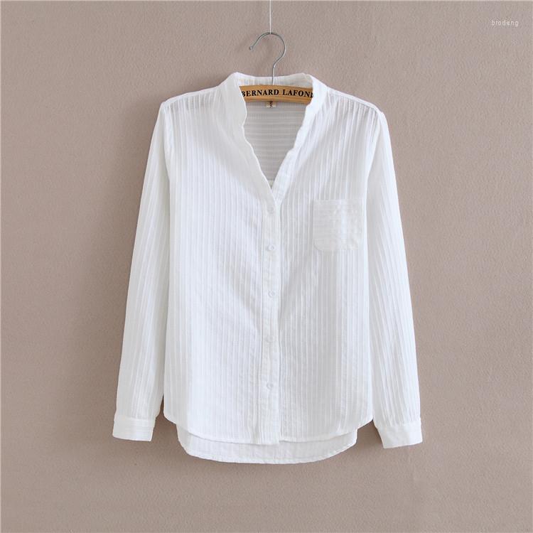 Women' Blouses CNACNOO Cotton Shirt White Blouse 2023 Spring Autumn Shirts Women Long Sleeve Casual Tops Solid Pocket Blusas, White 02
Women' Blouses CNACNOO Cotton Shirt White Blouse 2023 Spring Autumn Shirts Women Long Sleeve Casual Tops Solid Pocket Blusas, White 02