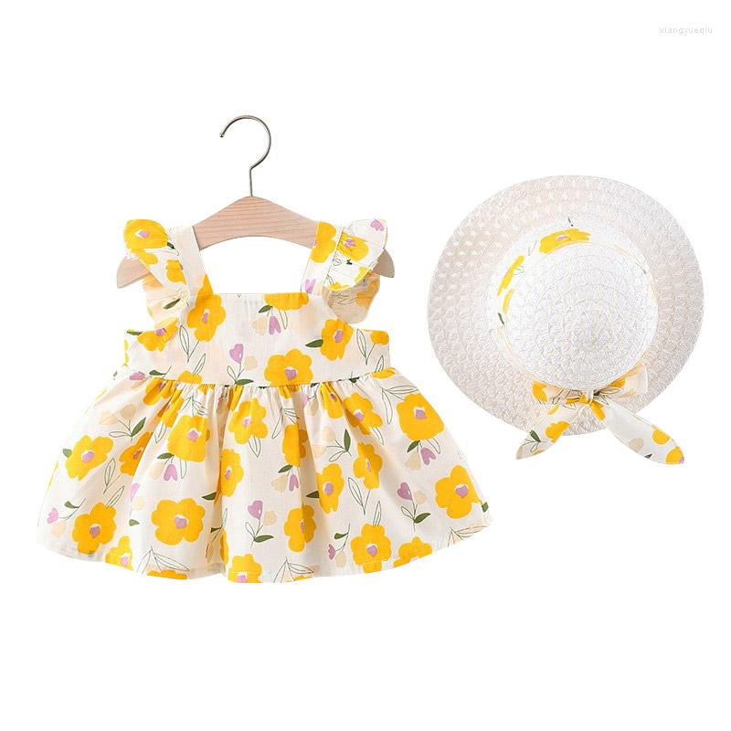 Girl Dresses Yellow For Girls Cute Lotus Sleeve Floral Print Summer Dress Outdoor Travel Clothes Borns A-Line Skirt With Hat, Pink
Girl Dresses Yellow For Girls Cute Lotus Sleeve Floral Print Summer Dress Outdoor Travel Clothes Borns A-Line Skirt With Hat, Pink