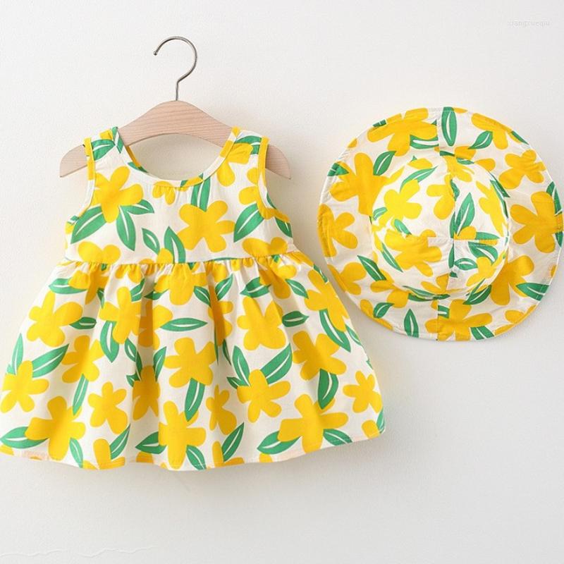 Girl Dresses 2pcs Summer Strawberry Baby Dress Fashion Sweet Beach Sling Girls Kids Clothes Infant Hat, --f60-yellow-
Girl Dresses 2pcs Summer Strawberry Baby Dress Fashion Sweet Beach Sling Girls Kids Clothes Infant Hat, --f60-yellow-