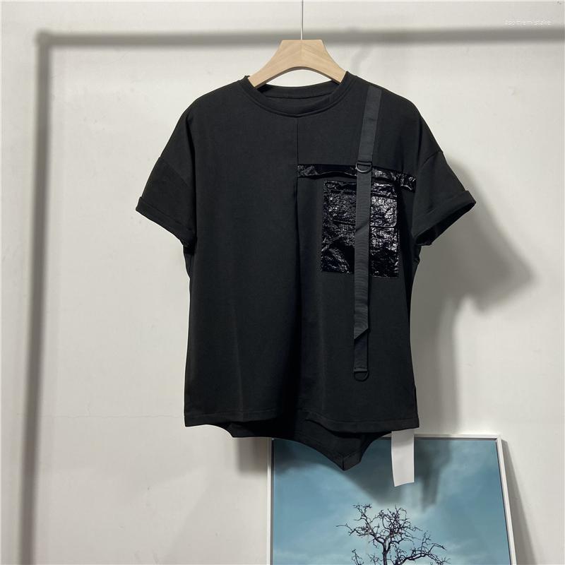 Men' T Shirts Summer Fashion Men' Chest Ribbon Large Pocket Round Neck Short Sleeve T-shirt Hip Hop Loose Black Personalized Original
Men' T Shirts Summer Fashion Men' Chest Ribbon Large Pocket Round Neck Short Sleeve T-shirt Hip Hop Loose Black Personalized Original
