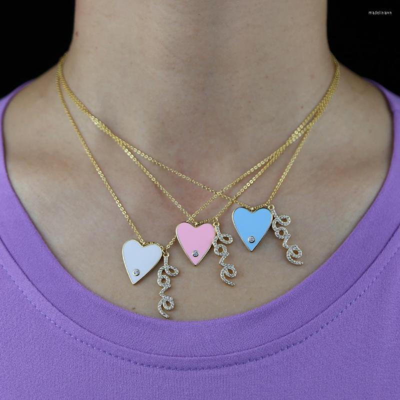 Chains Colorful Summer Fashion Jewelry Beautiful Lover Girlfriend Gift Pastel Enamel Heart Love Letter Pendant Necklace
Chains Colorful Summer Fashion Jewelry Beautiful Lover Girlfriend Gift Pastel Enamel Heart Love Letter Pendant Necklace