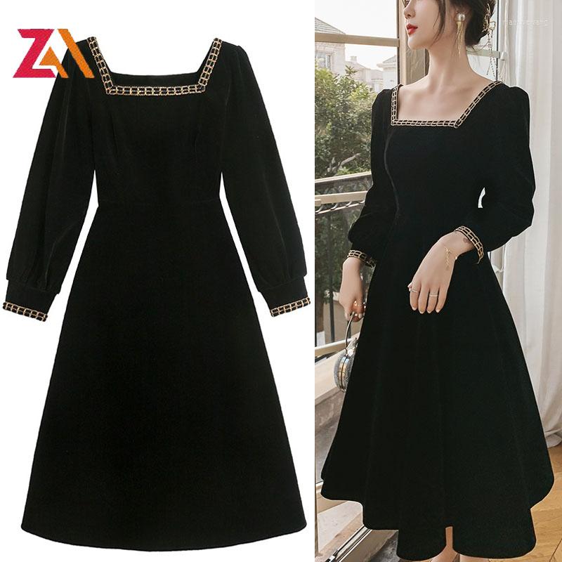 Casual Dresses ZALady Autumn Winter Velvet Elegant Square Collar Long Sleeve Midi For Women Vintage Daily Party Evening Chic Vestidos Z, Black
Casual Dresses ZALady Autumn Winter Velvet Elegant Square Collar Long Sleeve Midi For Women Vintage Daily Party Evening Chic Vestidos Z, Black