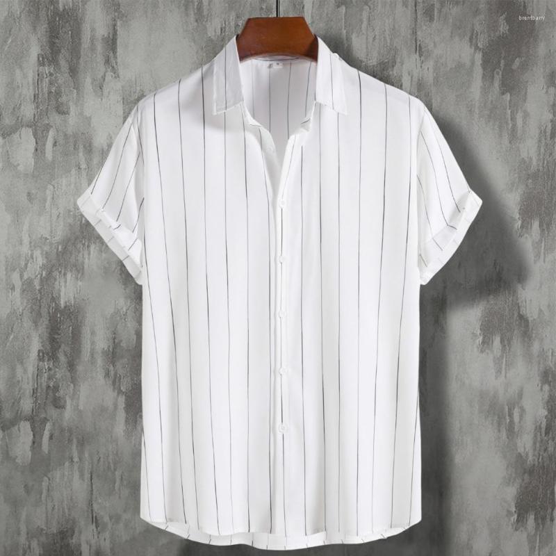 Men's Casual Shirts Men Shirt Stripe Soft Buttons Breathable Colorfast Short Sleeves Loose Turn-down Collar Single-breasted Summer Tops, Yellow
Men's Casual Shirts Men Shirt Stripe Soft Buttons Breathable Colorfast Short Sleeves Loose Turn-down Collar Single-breasted Summer Tops, Yellow