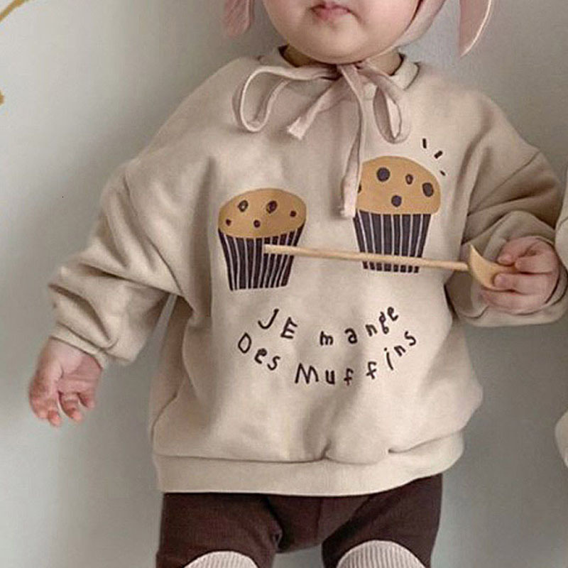 Hoodies Sweatshirts BOBOTCNUNU Autumn Kids Clothes Girls Cute Cake Pattern Hoodie Boys Sweatshirt Fashion Children Outerwear 230213