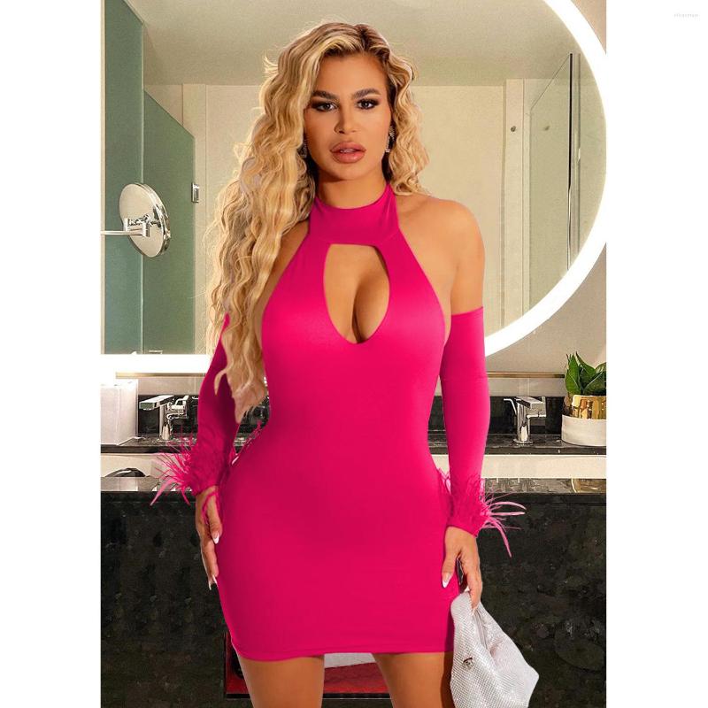 Casual Dresses Feathers Cut Out Bodycon Mini Party Dress Women Sexy Halter Backless Long Sleeve Solid Slim Night Clubwear Female Vestidos, Black
Casual Dresses Feathers Cut Out Bodycon Mini Party Dress Women Sexy Halter Backless Long Sleeve Solid Slim Night Clubwear Female Vestidos, Black