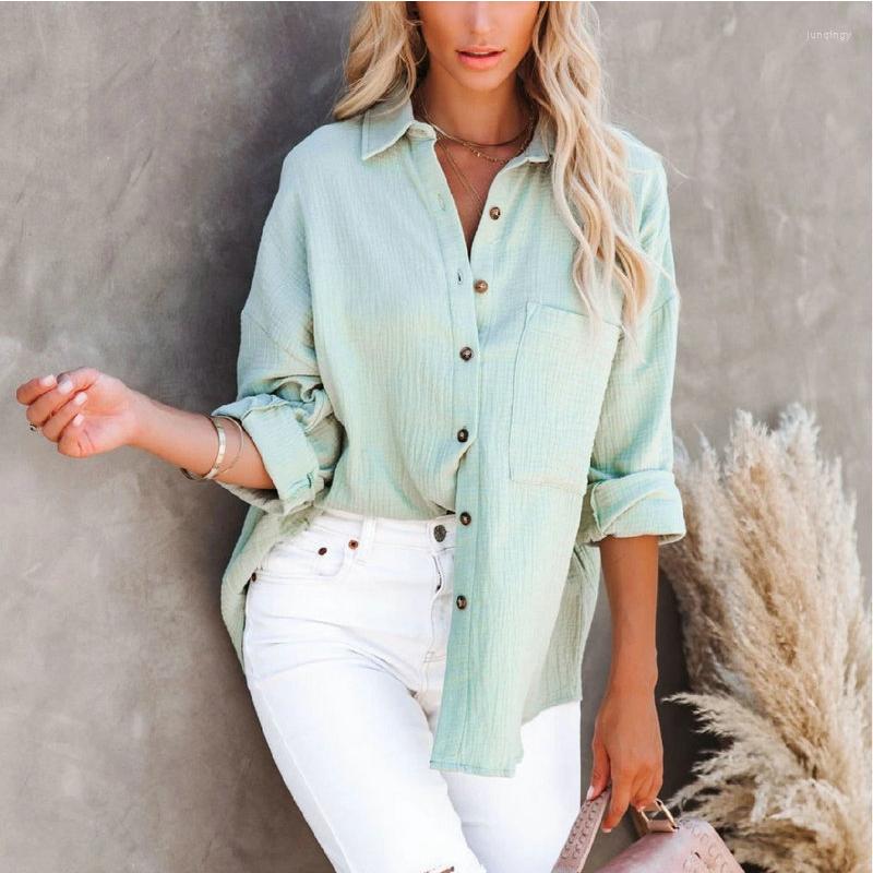 Women's Blouses QINJOYER Women Cotton Linen Shirts Spring Autumn Oversized Ladies Long Sleeve Shirt Button Up Tops, Sky blue
Women's Blouses QINJOYER Women Cotton Linen Shirts Spring Autumn Oversized Ladies Long Sleeve Shirt Button Up Tops, Sky blue