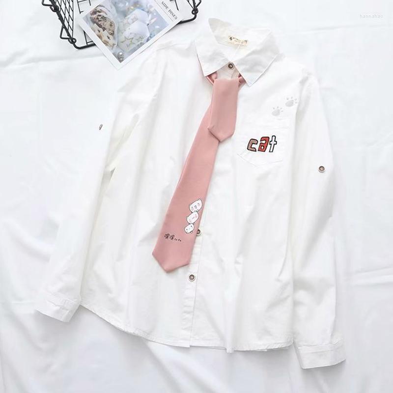 Women' Blouses Spring Autumn Preppy Style Sweet Cartoon Embroidery Shirt Women Mori Girl Letters Pocket Long Sleeved Female Blusa Tops U187, White
Women' Blouses Spring Autumn Preppy Style Sweet Cartoon Embroidery Shirt Women Mori Girl Letters Pocket Long Sleeved Female Blusa Tops U187, White
