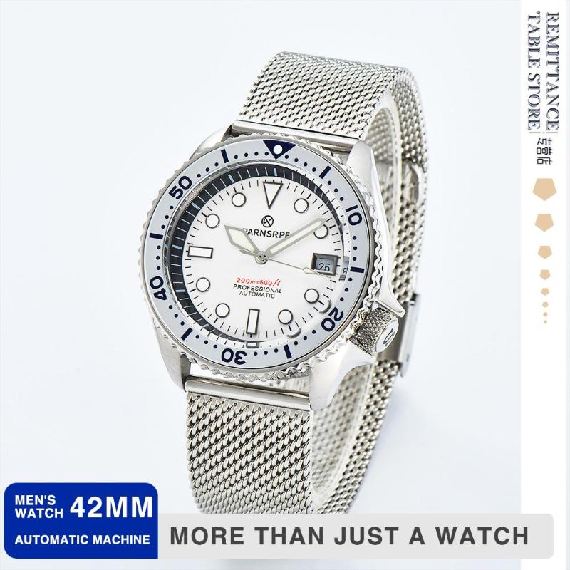 Wristwatches Parnsrpe-Men's Watch Silver Japan NH35A Luminous Diver Sapphire Glass Suitable For Automatic Mechanical Watches, Multicolor
Wristwatches Parnsrpe-Men's Watch Silver Japan NH35A Luminous Diver Sapphire Glass Suitable For Automatic Mechanical Watches, Multicolor
