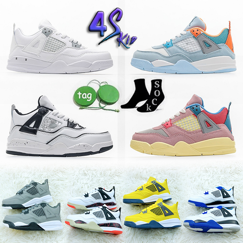 Kids Youth Low Basketball Shoes Jumpman 4 4s jordan jordans4 jordan4 University Blue Black Cat Bred Toddler Sneaker Sail Muslin Black Sports Sneakers Size 26-37
Kids Youth Low Basketball Shoes Jumpman 4 4s jordan jordans4 jordan4 University Blue Black Cat Bred Toddler Sneaker Sail Muslin Black Sports Sneakers Size 26-37