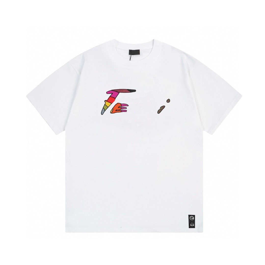 Designer Luxury Fends Classics Gradient Letter Embroidery Short Sleeve Men's And Women's Leisure Simple Couple Loose Bottom T-shirt
Designer Luxury Fends Classics Gradient Letter Embroidery Short Sleeve Men's And Women's Leisure Simple Couple Loose Bottom T-shirt
