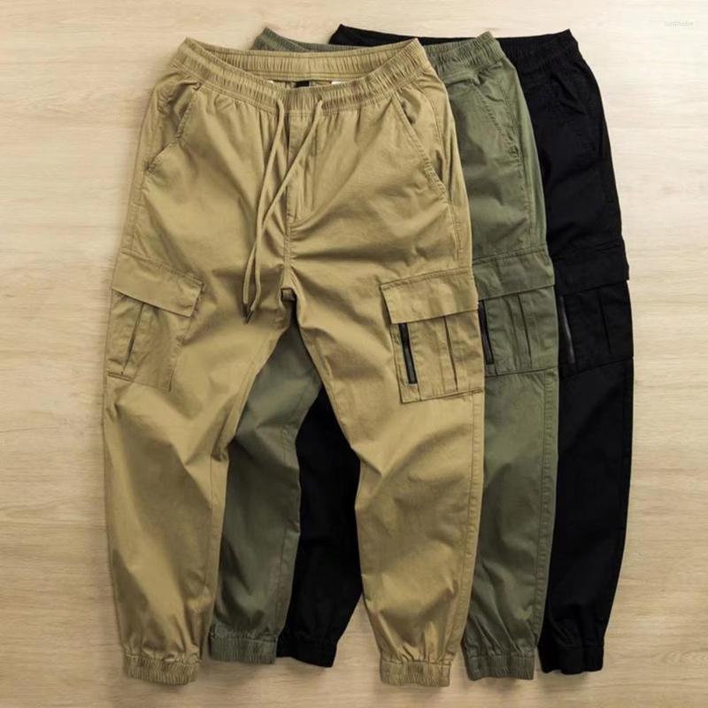 Men's Pants Chic Multi Pockets Elastic Waist Summer Trousers Streetwear Deep Crotch Pure Color Cargo Clothes, Khaki
Men's Pants Chic Multi Pockets Elastic Waist Summer Trousers Streetwear Deep Crotch Pure Color Cargo Clothes, Khaki