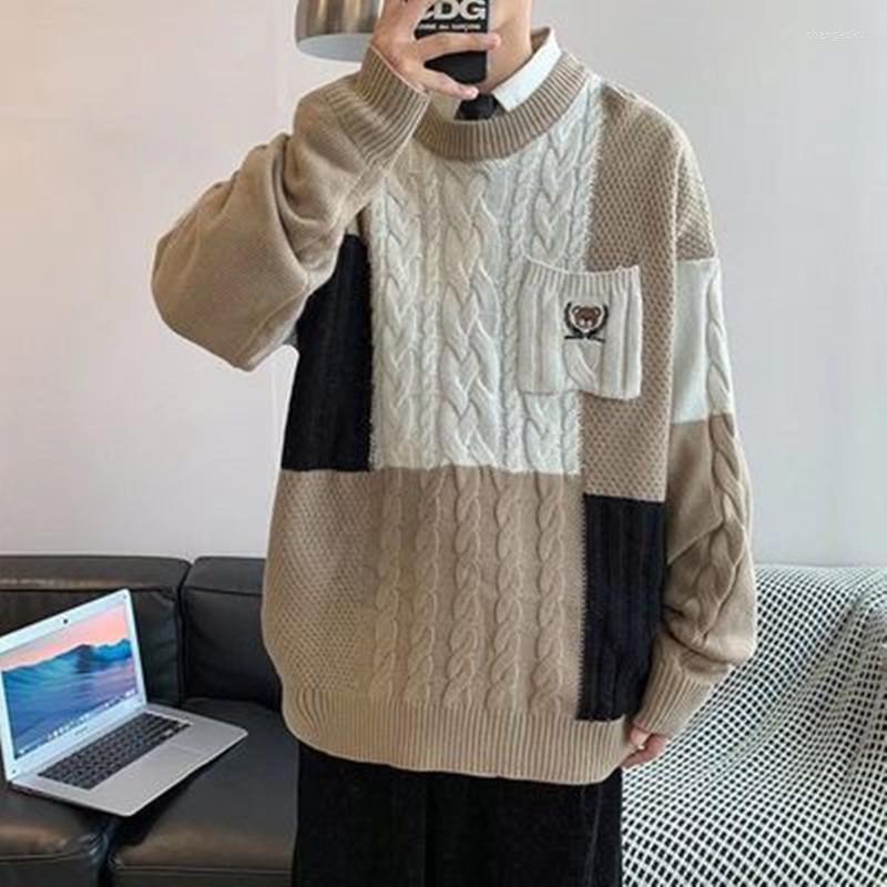 Men' Sweaters Ro Winter Handsome Plaid Sweater Men Harajuku High Street Jumper Thick Warm Color-block Pullover Patchwork Clothing, Blue
Men' Sweaters Ro Winter Handsome Plaid Sweater Men Harajuku High Street Jumper Thick Warm Color-block Pullover Patchwork Clothing, Blue
