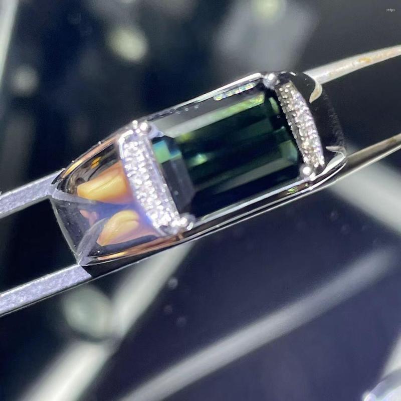 Cluster Rings 18K Solid White Gold 3.2ct Natural Green Tourmaline Gemstones Diamonds For Men's Jewelry Holidays Presents
Cluster Rings 18K Solid White Gold 3.2ct Natural Green Tourmaline Gemstones Diamonds For Men's Jewelry Holidays Presents